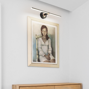 Applique murale LED moderne minimaliste en aluminium, blanc chaud 3500K, à commande tactile, intensité variable, montage en saillie pour salle de bain - Product Image 5