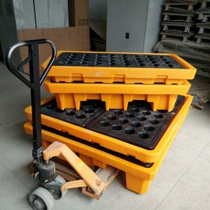 Hazardous waste pallets, oil leak prevention pallets, chemical reagent leakage trays, spill containment pads, oil <b>drums</b> - Product Image 1