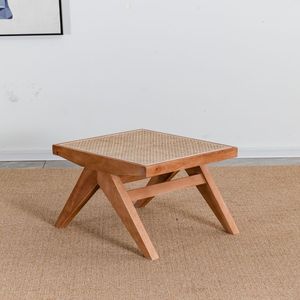 Banc de salle à manger moderne de haute qualité, design moderne, <span class=keywords><strong>petit</strong></span> banc <span class=keywords><strong>en</strong></span> <span class=keywords><strong>rotin</strong></span>, bois massif, tabouret carré pour le <span class=keywords><strong>salon</strong></span> - Product Image 1