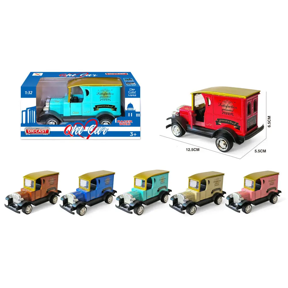 1:32 Pull Back Alloy Classic Model Metal small toy cars with doors open diecast pull back vintage car for kids