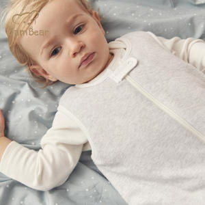 Kantung tidur bayi katun organik serat bambu dua arah ritsleting tahan tendangan ukuran ritsleting baju tidur bayi setelan tidur - Product Image 3