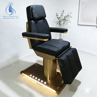 Lit de spa électrique à commande au pied, 4 moteurs, table de massage pour clinique de beauté, avec moteurs