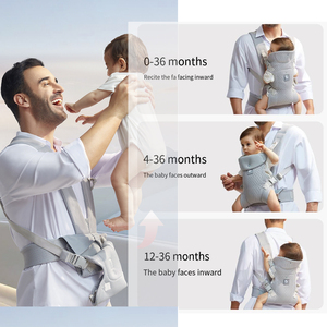 Ergonomic Cotton Baby <strong>Carrier</strong> for Newborn and <strong>Toddler</strong> Adjustable Soft Sling Wrap with Back and Shoulder Support - Product Image 2