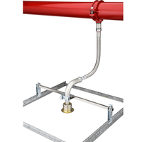 Tuyau flexible en acier inoxydable homologué UL FM pour sprinkler anti-incendie avec composants d'installation de support, système de lutte contre l'incendie automatique