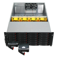 Boîtier de serveur MACASE R466-24 4U 24 baies avec ventilateur, 19 pouces, stockage NAS, ATX, échange à chaud, montage en rack horizontal, RAID, ports USB avant, alliage d'aluminium