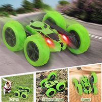 Coches de acrobacias RC con caja de color, control remoto, 4WD, coche de derrape con rotación de 360 grados, construcción de metal y plástico, alcance de 100M, cargador para niños, auto.