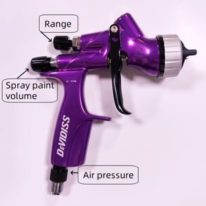<span class=keywords><strong>Pistola</strong></span> a Spruzzo Pneumatica Industriale DeVIDISS HVLP ad Alta Pressione con Ugello da 1,3mm, per Riparazione Auto e <span class=keywords><strong>Verniciatura</strong></span> Fai-da-Te, Capacità Tazza 600ml - Product Image 4