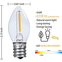 Douille de lampe à vis E12 C7 standard USA avec câble en PVC et support papillon