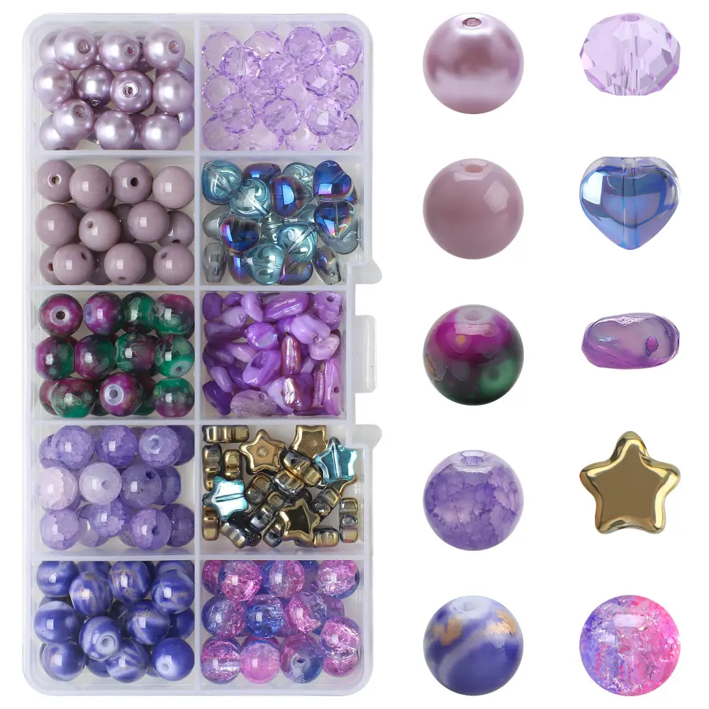 New 10 grid box glass beads crystal beads DIY accessories For Jewelry Making