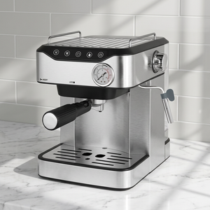 Home Use Semi Automatic Coffee Machine 15 Bar Pressure Stainless Steel <b>Espresso</b> Maker - Product Image 1