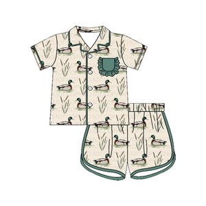 GSSO3514 Conjuntos de verano personalizados con estampado de animales de granja para niñas, ropa infantil al por mayor, conjunto de ropa para niñas de manga corta - Product Image 2