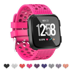 ShanHai – <span class=keywords><strong>Bracelet</strong></span> pour Fitbit <span class=keywords><strong>Versa</strong></span>/<span class=keywords><strong>Versa</strong></span> <span class=keywords><strong>Lite</strong></span>, accessoires de rechange en Silicone respirants, <span class=keywords><strong>Bracelet</strong></span> de montre petit et grand - Product Image 4