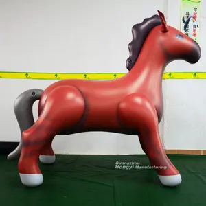 Hongyi विशाल Lifelike ब्राउन विज्ञापन Inflatable हार्स