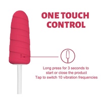 Eiscreme-förmiger Massage-Vibrator für Frauen mit Ein-Tasten-Steuerung 10 Vibrationsfrequenzen für Weibliche Masturbation Erwachsenen-Sexspielzeug