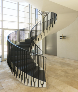 Escaleras Curvas Modernas de Mármol para Interiores DB, Escaleras de Hierro Forjado en Espiral, Escaleras de Arco - Product Image 6