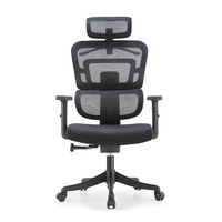 Silla de Oficina Ergonómica de Estilo Moderno, Cómoda, con Elevación, Fabricada con Tela y Malla, con Escritorio para Computadora