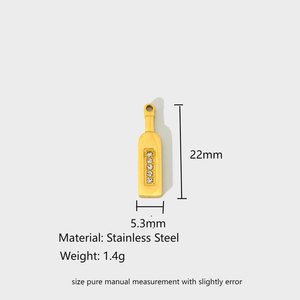 Dijes Personalizados a Prueba de Agua al por Mayor, Chapados en Oro de 14k y 18k, Dijes de Acero Inoxidable 316L para la Elaboración de Joyería - Product Image 5