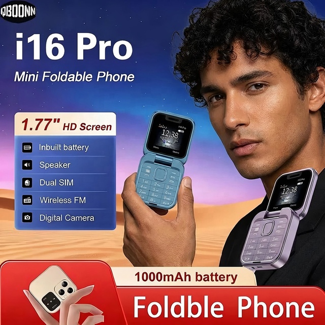 Factory Hotsale Mini Phone I17 Air Dual SIM Card Fold Mobile Phone 2G Network Video Player Mini Size Folding Feature Phone