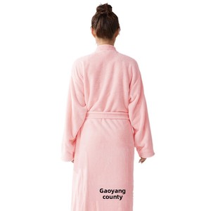High-End di velluto corallo accappatoio Yukata coppia <span class=keywords><strong>camicia</strong></span> <span class=keywords><strong>da</strong></span> <span class=keywords><strong>notte</strong></span> per le donne assorbente asciugamano materiale nuovo stile per la primavera autunno inverno - Product Image 5
