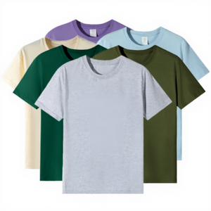 DTG Printed logo T-shirts Custom 100% Cotton Round Neck T-shirt Team Activity Advertising Promotion T-shirts