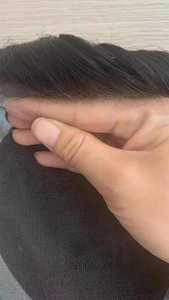 Peluca de cabello humano para hombre, tupé con encaje frontal suizo, Mono Base, tienda en línea de Alibaba - Product Image 4