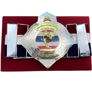 Ceinture de championnat de Muay Thai avec logo personnalisé, épaisseur de 2 cm, couleur/taille personnalisable, design personnalisé, matériau personnalisé, 100% personnalisable - Product Image 1