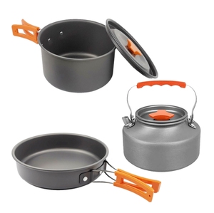 <span class=keywords><strong>Set</strong></span> di pentole da campeggio portatile da esterno 3 pezzi <span class=keywords><strong>Set</strong></span> di pentole per 2-3 persone con padella - Product Image 6