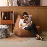 Fauteuil de salon de canapé paresseux à dossier haut pouf de pouf doux de tatami
