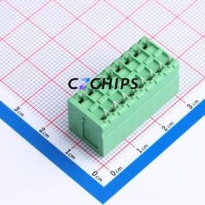 JL271V-35008G01 Spring Terminal Block Through hole Component (THT),P=3.5mm Connector 1x8P 3.5mm Green Through Hole - Product Image 2