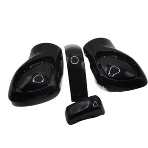 Couvre-levier de vitesses DSG Volkswagen en suède noir, ensemble de quatre pièces, style racing, compatible Bora - Product Image 1