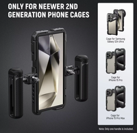 Poignée latérale à dégagement rapide NEEWER PA045B avec griffe porte-accessoire antidérapante pour cage de téléphone 2e génération