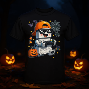 T-shirt pour garçons avec contrôleur de jeu Building Brick Boo, costume d'Halloween - Product Image 3