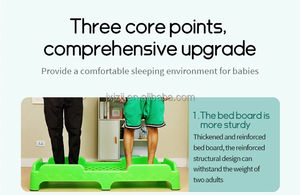 Cuna de plástico de diseño moderno para niños pequeños para guardería y jardín de infantes Cama apilable colorida para niños para dormitorio Camas para niños - Product Image 4