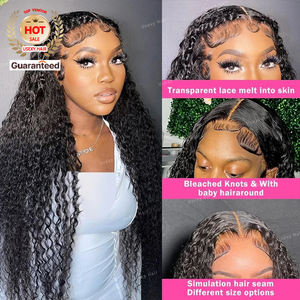 วิกผมลูกไม้สีดำหยักยาว26นิ้วสำหรับผู้หญิงวิก<span class=keywords><strong>ผม</strong></span>หยิกแบ<span class=keywords><strong>บ</strong></span>ชาวพม่าตอนกลางสำหรับงานเลี้ยงประจำวัน - Product Image 4