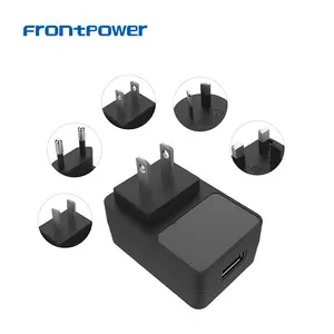 Frontpower 5V 1A 2A 2.4A 2.5A 3A Switching Power Supply USB Wall Plug Power Adapter with EN62368 EN61558 ETL1310 CB
