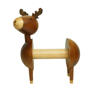 Unique Animal Paper Towel Wooden Decoration For Home Deer Paper Roll Holder