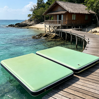 Plateforme flottante gonflable antidérapante texturée, portable, écologique et durable, tapis aquatique épaissi pour jeux aquatiques en famille