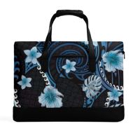 Porte-documents en PU pour homme, style hawaïen, motif polynésien, personnalisable sur demande, marque JP, fermeture éclair, design imprimable