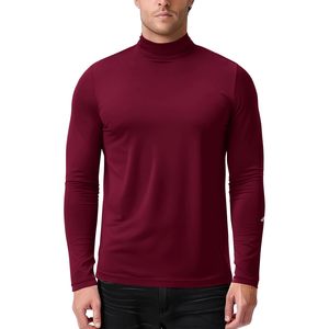 Custom Mens Mock Turtleneck <b>Long</b> <b>Sleeve</b> Thermal Baselayer Lightweight Athletic Fit <b>Undershirt</b> For Cold Weather Sports - Product Image 1