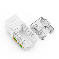 HY-CONNECT 90 °   Conector Keystone Cat6 UTP Flexible, 8P8C Dual 110 IDC, Módulo RJ45 Cat5e/Cat6/Cat6a, Negro/Azul/Blanco