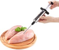 Injecteur de marinade pour viande en plastique de qualité alimentaire, seringue de cuisine pour le goût du barbecue, pour steak, dinde, poulet