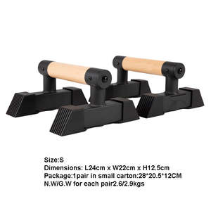 2024 Push up Stand Poignée Calistenia En Bois Push up Parallettes Bar <span class=keywords><strong>Street</strong></span> <span class=keywords><strong>Workout</strong></span> Bois et Acier Parallettes En Bois - Product Image 3