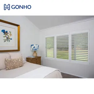 GONHO China Factory Aluminum Shutters Rain and Wind Proof Shutters For Window Blinds Shades Shutters Window