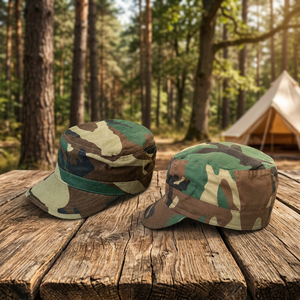 Casquette de patrouille camouflage 5 panneaux à dessus plat, casquettes de sport unisexe décontractées pour adultes, impression numérique sergé, toutes saisons - Product Image 3