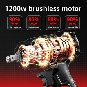 電動インパクトレンチ 越境使用対応 高トルク 家庭用工具 21V充電式リチウム電池 自動車修理 バイク用 - Product Image 4