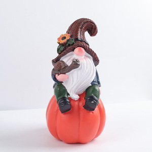 Adorno de Jardín de Duende de Halloween, Bruja Calabaza, Decoración Exterior con Energía Solar, Regalo Artesanal - Product Image 2