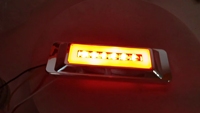 Feu de position latéral LED rectangulaire à boîtier chromé ABS PC 12-24V pour remorque