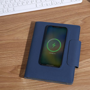 New A5 Multi-Functional Business Notebook with Magnetic <b>Wireless</b> Charging for Meetings-Durable Leather Cover - Product Image 6