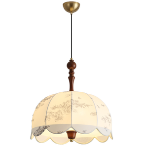Lámpara Colgante LED Boho de Estilo Francés Retro para Sala de Estar, Dormitorio, Techo de Madera y Tela, Decoración para el Hogar, Restaurante, Comedor, Hotel, Estilo <span class=keywords><strong>Wabi</strong></span> - Product Image 1