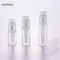 Flacon pulvérisateur vide en PET transparent de 14 ml pour paillettes comestibles, poudre libre, ou shampoing, en forme de cylindre